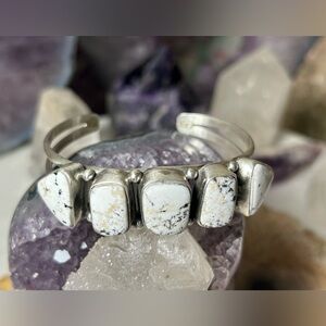 NWT Augistine Largo Navajo handmade White Buffalo Bracelet